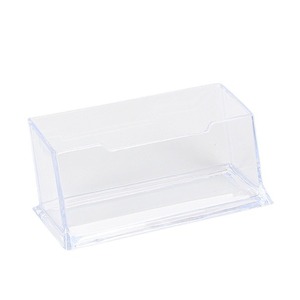 Transparent Acrylic Business Card Holder Single Layer <b>Desktop</b> <b>Stand</b> For Office Stationery Plastic Card Display Organizer - Product Image 3