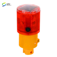 Feux de signalisation LED clignotants solaires pour la construction de barrages de sécurité routière, de ponts, de jardins et de ports, en plastique imperméable pour l'extérieur