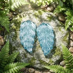 Cuarzo Azul Aguamarina Natural en Forma de Hoja de 15x30mm, Piedra Preciosa Suelta para Joyería - Marca Mugalart de Rajasthan - Product Image 5