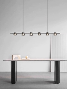 Table à manger ronde en verre minimaliste italienne moderne avec installation facile au plafond forme carrée pour salon ou bar - Product Image 5