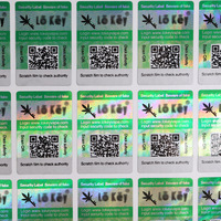 Autocollant holographique 3D anti-contrefaçon avec code QR à gratter en vinyle personnalisé