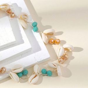 Elegant Dainty Stainless Steel Trendy Rose Gold Plated Flower Necklace 2025 Women's Crystal Beaded Chain <b>Choker</b> Wedding Jewelry - Product Image 3