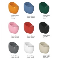 WC monobloc en céramique à chasse siphonique, siphon en P/S, à poser au sol, avec siège anti-blocage à grand trou, design moderne, silencieux et anti-odeur