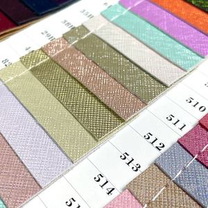 87 colori 0.85MM motivo a croce Flash metallizzato Saffiano pelle sintetica <span class=keywords><strong>per</strong></span> borse e accessori - Product Image 4