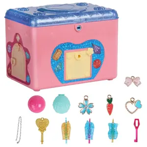 Boîte à bijoux en plastique de grande capacité <span class=keywords><strong>coffre</strong></span> au trésor de dessin animé pour enfants boîte à musique de <span class=keywords><strong>princesse</strong></span> mallette de rangement pour jouets cadeau fille câline - Product Image 3
