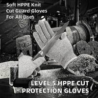 Gants de sécurité avec doublure HPPE 13g, équipement de protection individuelle, gants de sécurité industriels résistants aux coupures, gants de travail anti-coupures