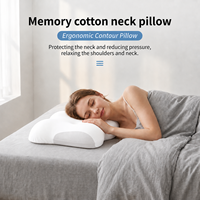 Bantal Busa Memori untuk Tidur Menyamping, Telentang, dan Tengkurap, Nyaman, Dapat Disesuaikan, Kontur Servikal, Penyangga Tidur Profesional