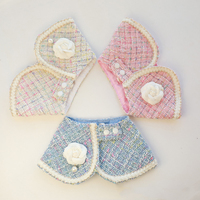 Écharpe pour chat de style princesse avec fleurs et perles, mode et coupe, bavoir pour chien de compagnie