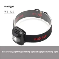 Lampe frontale LED étanche 4 modes Lampe frontale rouge super lumineuse Lampe frontale Top Torch Lanterna avec bandeau Lampe frontale