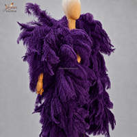 Grande guirlande de plumes d'autruche personnalisée, rouge, pour ailes d'ange, décoration de scène de carnaval