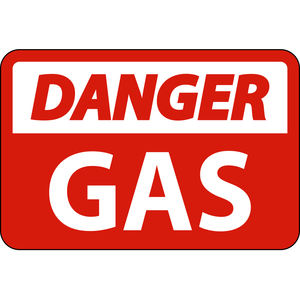 علامة تحذير الغاز القابلة للاشتعال 10 "X 14" لافتات السلامة من الحرائق الألومنيوم - Product Image 2