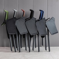 Chaise de conférence en maille pour formation, avec tablette pliable, structure en acier moderne, empilable, accoudoirs rotatifs pour salles de réunion