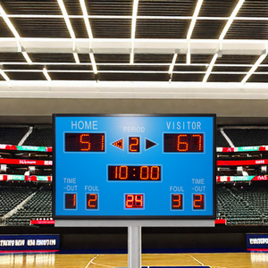 Điều khiển không dây <span class=keywords><strong>LED</strong></span> kỹ thuật số sân vận động bóng đá bóng rổ đơn sắc Đèn hạt kỹ thuật số bảng điểm với 24S đồng hồ - Product Image 6