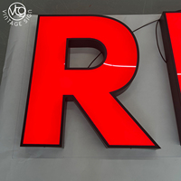 Enseigne lumineuse LED 3D extérieure résistante aux intempéries, lettres séparées, logo d'entreprise personnalisé en acrylique illuminé pour salon de coiffure
