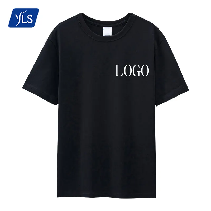 YLS Cheap OEM Logo Design 100% Cotton Unisex Men Bulk Custom T Shirt Printing