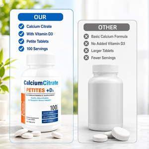 Fabricante OEM Shecome, Citrato de Calcio en Tabletas Pequeñas con Vitamina D3, Apoyo para la Salud Ósea, 200 Tabletas, Suplemento de Citrato de Calcio en Tabletas Pequeñas con Vitamina D3 - Product Image 5