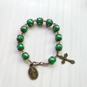 catholic jewelry cross rosary bracelet gift rosary bracelet