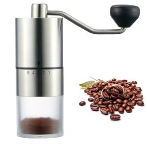 เครื่องบดกาแฟแบบพกพา ทำจากสแตนเลส เป็นมิตรกับสิ่งแวดล้อม ปรับระดับการบดได้ 5 ระดับ ด้วยใบมีดทรงกรวย สำหรับการบดที่ละเอียด เหมาะสำหรับใช้ที่บ้านและที่ทำงาน - Product Image 1