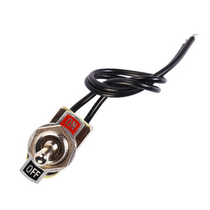 KNS-1 <b>Toggle</b> Switch 19mm SPST On Off Metal Solder Terminal 15cm Wire Length - Product Image 1