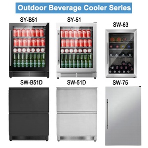 Hot Climate Outdoor Kitchen Under Cabinet Stainless Steel Energy Drink Cooler Can Bar Beverage <b>Fridge</b> SW-63 Outdoor <b>Fridge</b> SW-63 - Product Image 3