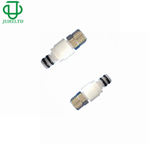 MM2004-2 Double O-<b>ring</b> Quick <b>Coupling</b> 4mmID 6mmOD Air Hose In-line Valved Insert Quick Connector Fittings With Metal Locking Nut - Product Image 1