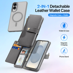 เคสโทรศัพท์แบบกระเป๋าสตางค์แม่เหล็ก 2-in-1 สำหรับ S25 Plus / S25 Edge, เคสหนังใส่บัตรพร้อมสายคล้องคอฟรี - Product Image 2