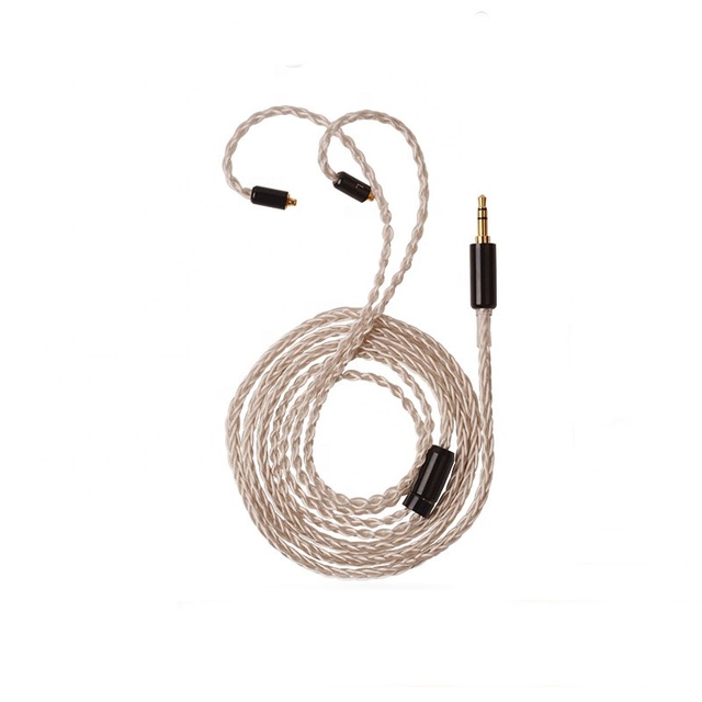 3.5 4.4 Mmcx /2pin 078 OCC Sliver Plated Upgrade Earphone Cable for Se535 215 Im50 70 E40 Ie80s A2dc