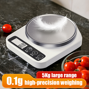 Alta Precisão Cozinha Balança Digital 0.1g/1g Precisão 5kg/11lb Capacidade Display LCD para Medição de Peso Baking Meal Prep - Product Image 5