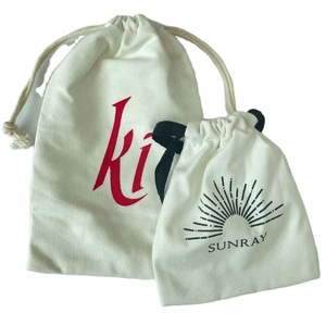 Wholesale Customization Jewelry Packing <b>Fabric</b> Cotton Small Drawstring Pouch <b>Bag</b> - Product Image 3