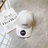 Casquette de baseball ajustable en coton unisexe pour adultes, taille unique, avec logo personnalisé et fermeture à lanière, style athlétique.