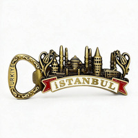 Individueller Flaschenöffner-Lieferant Maßgefertigter Istanbul-Stadtlandschafts-Vintage-Flaschenöffner mit Prägung Metall-Reiseandenken-Geschenk