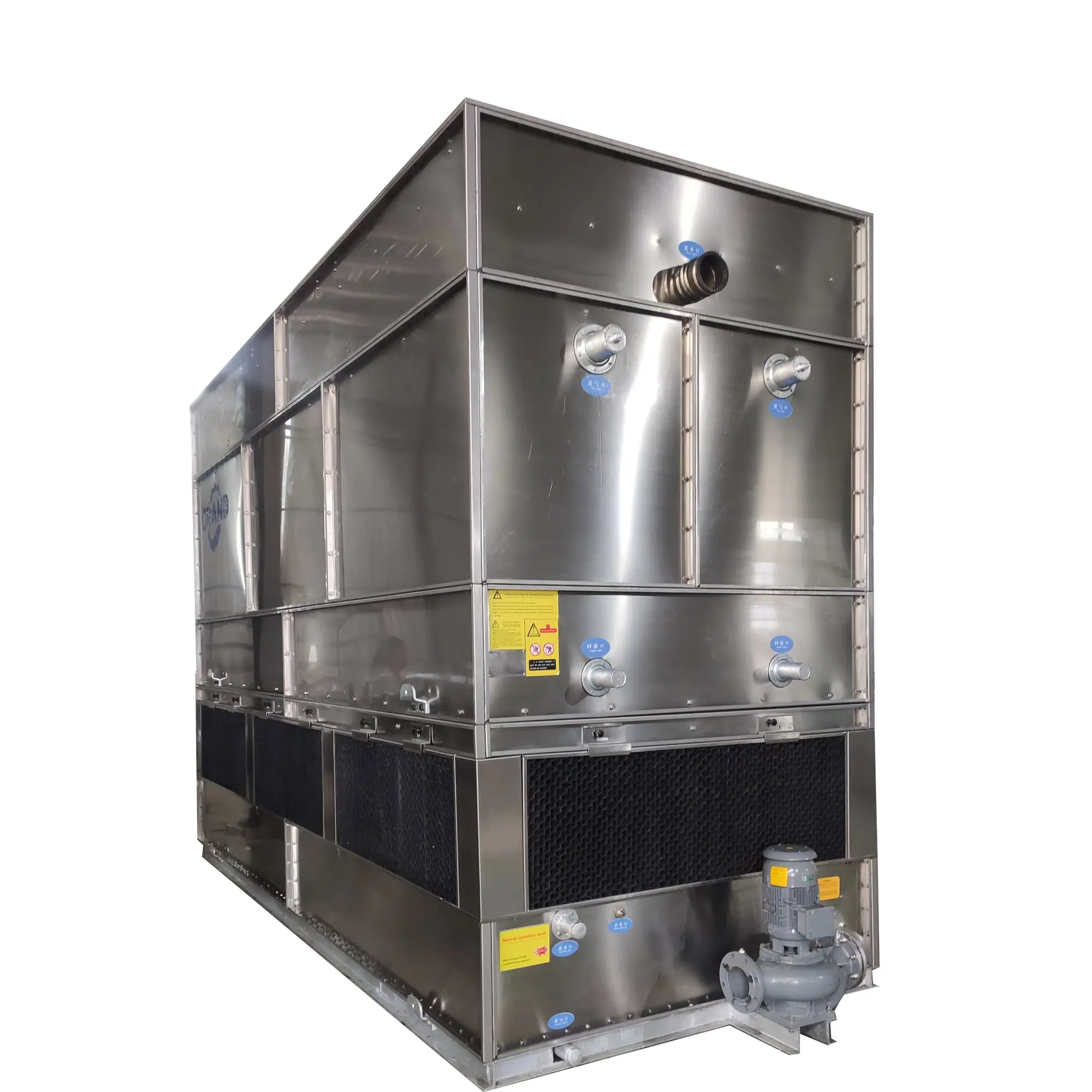 Condensatore evaporativo a tubo di rame per l'industria alimentare del sistema di refrigerazione