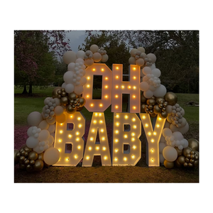 <span class=keywords><strong>Lettere</strong></span> Giganti in Acrilico con Luci LED da 4 Piedi per Rivelazione del Sesso del Bambino, Baby Shower, Matrimonio, Numero e Scritte Luminose - Product Image 5