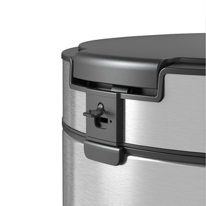 Cubo de basura con sensor inteligente, redondo, de acero inoxidable, alimentado por USB, de gran capacidad, para uso doméstico en la cocina - Product Image 4