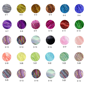 Shienin 37'' Shiny Hair 150 Strand Highlights Glitter Hair Extensions <strong>Tinsel</strong> for Carnival Festival Party - Product Image 3
