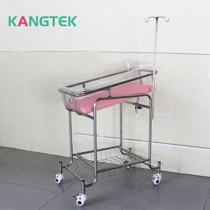 KANGTEK fábrica de acero inoxidable infantil cama médica bebé <span class=keywords><strong>Hospital</strong></span> recién nacido cuna pediátrica - Product Image 2