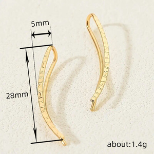 Orecchini a Perno Minimalisti Classici in Rame con Perle Imitate per Donne, Gioielli di Moda per Fidanzamento e Uso Quotidiano - Product Image 4