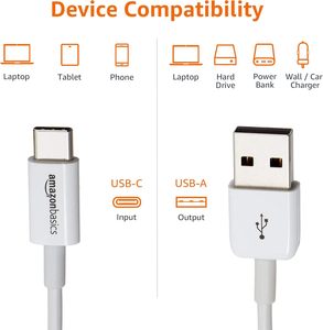 6 pieds blanc USB-C USB-A 2.0 câble de <span class=keywords><strong>chargeur</strong></span> rapide vitesse 480Mbps certifié USB-IF pour Apple iPhone 16/15 pour <span class=keywords><strong>Samsung</strong></span> tresse écouteur - Product Image 5