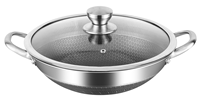 Casserole en acier inoxydable 304 de haute qualité à trois couches, avec deux poignées, finition polie miroir, compatible induction LFGB