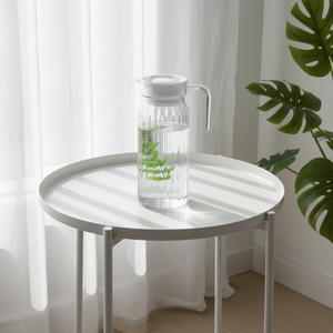 Carafe à eau froide en acrylique, <span class=keywords><strong>pichet</strong></span> à eau en <span class=keywords><strong>plastique</strong></span> transparent avec couvercle pour le stockage au réfrigérateur, thé glacé - Product Image 1