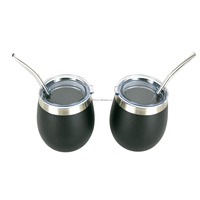 Tasse à thé à Double paroi en acier inoxydable avec cuillère à paille en métal, 8oz, meilleur prix
