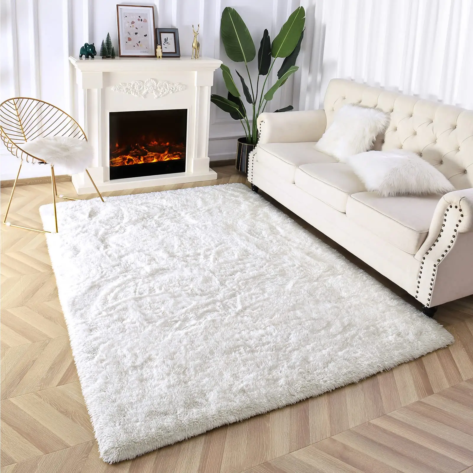 Hot sale Luxury and Soft Tie Dye fluffy carpet tiles PV Fur Shaggy Area Rug for Living Room and bedroom