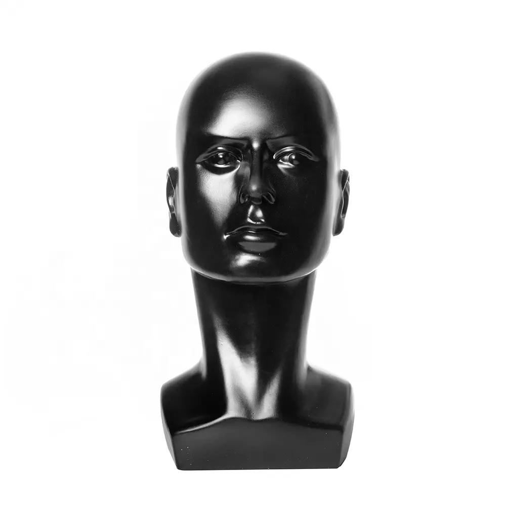 Großhandel Kunststoff Black Man Schaufenster puppe Kopf Display Schaufenster puppe Kopf für Display Ohrring