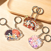 Portachiavi Magnetico Bifacciale in Acrilico con Stampa UV Personalizzata, Charm Anime Cartoon Fai-da-Te per Regali e Merchandise Fandom