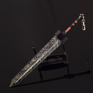 Pour Elden Ring 3D sculpté porte-clés nouvelle grande épée arme modèle entièrement en métal artisanat Halloween cadeau de noël produit jouet épées - Product Image 3