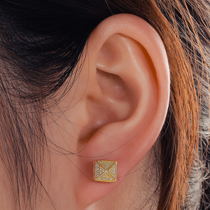 Boucles d'oreilles en argent 925 à vis Originality VVS Moissanite Diamond Jewelry Waterproof House Shape Men Women <span class=keywords><strong>Stud</strong></span> Earrings - Product Image 5