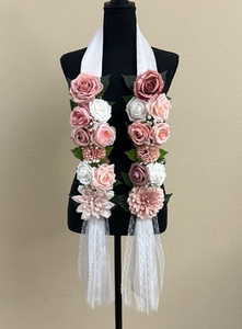 Couronne de fleurs artificielles personnalisable, rubans floraux artistiques, fleurs de saison pour la remise des diplômes, décoration de mariage artificielle - Product Image 6