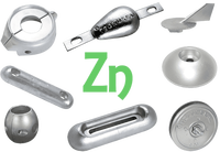 Casco de eje de Zinc, ánode de sacrificio para control de corrosión