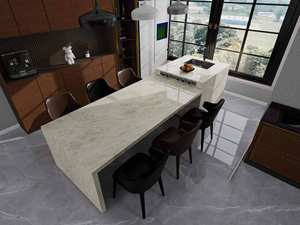 Piastrelle in pietra sinterizzata Taj Mahal di alta qualità per cucina e tavolo da pranzo - Product Image 2