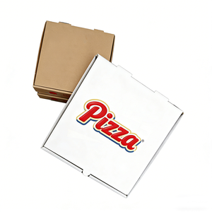 Cajas de Pizza Corrugadas Blancas Impresas con Logotipo, Tamaño y Color Personalizados al por Mayor, Cajas de Empaque para Entrega de Comida Rápida para Restaurantes - Product Image 2
